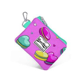 Coral High 21711 Kids Açık Pembe Makaron Desenli Bozuk Para Çantası
