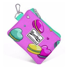 Coral High 21711 Kids Açık Pembe Makaron Desenli Bozuk Para Çantası