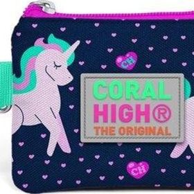 Coral High 21720 Kids Lacivert Pembe Unicorn Desenli Bozuk Para Çantası
