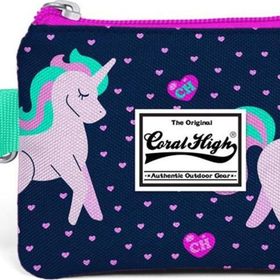 Coral High 21720 Kids Lacivert Pembe Unicorn Desenli Bozuk Para Çantası