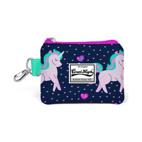 Coral High 21720 Kids Lacivert Pembe Unicorn Desenli Bozuk Para Çantası