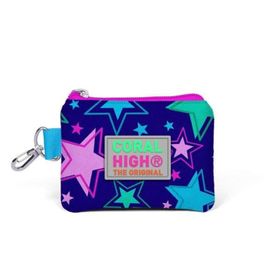 Coral High 21721 Kids Saks Yıldız Desenli Bozuk Para Çantası