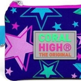 Coral High 21721 Kids Saks Yıldız Desenli Bozuk Para Çantası