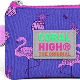 Coral High 21726 Mor Kız Çocuk Kids Flamingo Desenli Bozuk Para Çantası