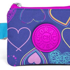 Coral High 21747 Kids Açık Pembe Lavanta Kalp Desenli Bozuk Para Çantası