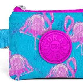 Coral High 21751 Pembe Mavi Kız Çocuk Kids Flamingo Desenli Bozuk Para Çantası