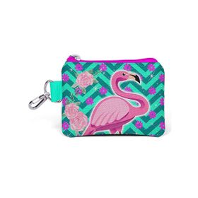 Coral High 21757 Yeşil Pembe Kız Çocuk Kids Flamingo Desenli Bozuk Para Çantası