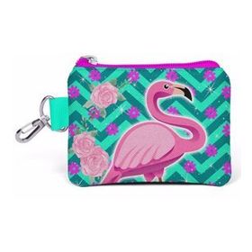 Coral High 21757 Yeşil Pembe Kız Çocuk Kids Flamingo Desenli Bozuk Para Çantası