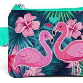 Coral High 21762 Yeşil Kız Çocuk Kids Flamingo Bozuk Para Çantası