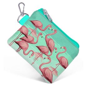 Coral High 21778 Su Yeşili Flamingolu Bozuk Para Çantası