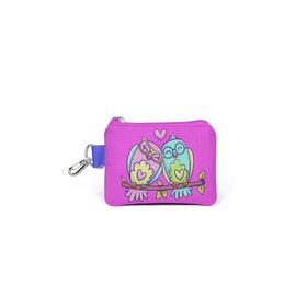 Coral High 21794 Kids Lavanta Açık Pembe Baykuş Desenli Simli Bozuk Para Çantası