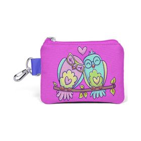 Coral High 21794 Kids Lavanta Açık Pembe Baykuş Desenli Simli Bozuk Para Çantası