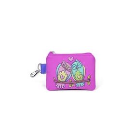 Coral High 21794 Kids Lavanta Açık Pembe Baykuş Desenli Simli Bozuk Para Çantası