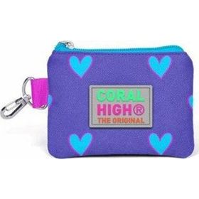 Coral High 21806 Kids Lavanta Kalp Desenli Bozuk Para Çantası