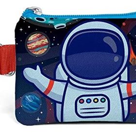 Coral High 21824 Sax Mavi Astronot Desenli Bozuk Para Çantası