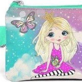 Coral High 21833 Kids Pembe Su Yeşili Unicornlu Kız Desenli Bozuk Para Çantası