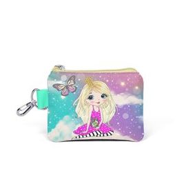 Coral High 21833 Kids Pembe Su Yeşili Unicornlu Kız Desenli Bozuk Para Çantası