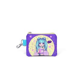 Coral High 21835 Kids Mor Pembe Anime Kız Desenli Bozuk Para Çantası