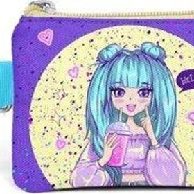 Coral High 21835 Kids Mor Pembe Anime Kız Desenli Bozuk Para Çantası
