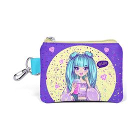Coral High 21835 Kids Mor Pembe Anime Kız Desenli Bozuk Para Çantası