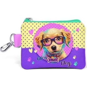 Coral High 21881 Kids Sarı Pembe Sevimli Köpek Desenli Para Çantası