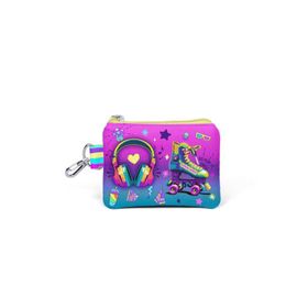 Coral High 21883 Kids Pembe Turkuaz Kulaklık Paten Desenli Bozuk Para Çantası