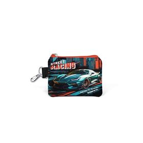 Coral High 21894 Kids Siyah Nefti Yarış Arabası Desenli Bozuk Para Çantası