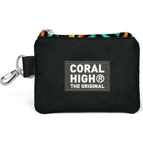 Coral High 21902 Siyah Grafiti Desenli Bozuk Para Çantası