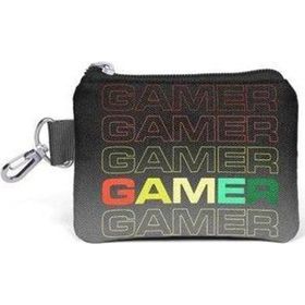 Coral High 21909 Siyah Gri Gamer Desenli Bozuk Para Çantası