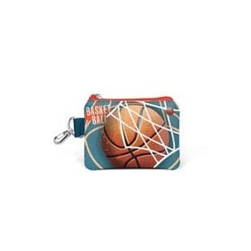 Coral High 21933 Kids Nefti Turuncu Basketbol Desenli Bozuk Para Çantası