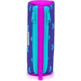 Coral High 22006 Kids Lavanta Pembe Kalp Desenli Üç Bölmeli Kalem Çantası