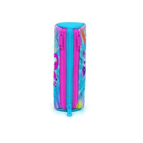 Coral High 22030 Kids Mavi Pembe Flamingo Desenli Üç Bölmeli Kalem Çantası