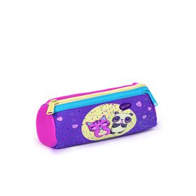 Coral High 22035 Kids Mor Pembe Anime Kız Desenli Üç Bölmeli Kalem Çantası