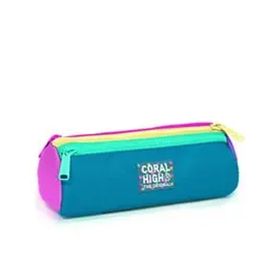 Coral High 22059 Kids Pembe Pastel Renkli Üç Bölmeli Kalem Çantası