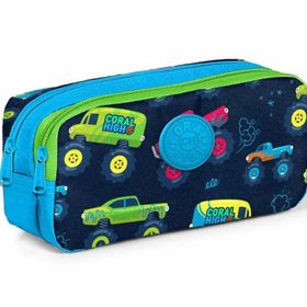 Coral High 22285 Kids İki Bölmeli Monster Truck Baskılı Kalemlik