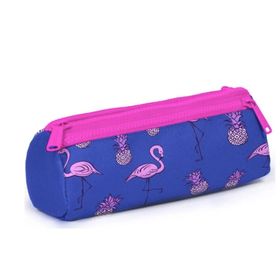 Coral High 22316 Kids Lavanta Flamingo Desenli Üç Bölmeli Kalem Çantası
