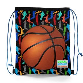 Coral High 22458 Kids Siyah Basketbol Toplu Ipli Büzgülü Sırt Çantası