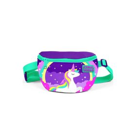 Coral High 22491 Kids Mor Su Yeşili Unicorn Desenli Bel Çantası