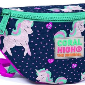 Coral High 22567 Kids Lacivert Unicorn Bel Çantası