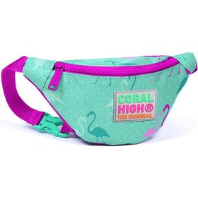 Coral High 22571 Kids Su Yeşili Flamingo Desenli Bel Çantası