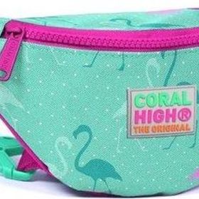 Coral High 22571 Kids Su Yeşili Flamingo Desenli Bel Çantası