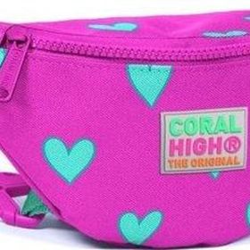 Coral High 22573 Kids Pembe Kalp Desenli Bel Çantası