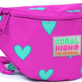 Coral High 22573 Kids Pembe Kalp Desenli Bel Çantası