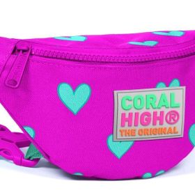 Coral High 22573 Kids Pembe Kalp Desenli Bel Çantası