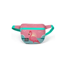 Coral High 22599 Su Yeşili Mercan Flamingo Desenli Bel Çantası