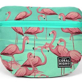 Coral High 22600 Su Yeşili Flamingolu Bel Çantası