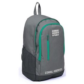Coral High 23233 Sport Açık Gri Üç Bölmeli Usb Şarjlı Kulaklık Çıkışlı Sırt Okul Çantası
