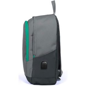 Coral High 23233 Sport Açık Gri Üç Bölmeli Usb Şarjlı Kulaklık Çıkışlı Sırt Okul Çantası