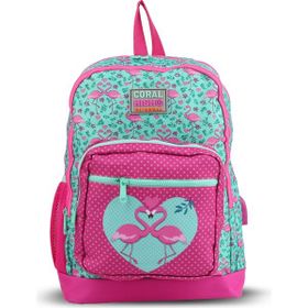 Coral High 23262 Kız Çocuk Flamingo Su Yeşili Usb+Aux Soketli Okul Sırt Çantası