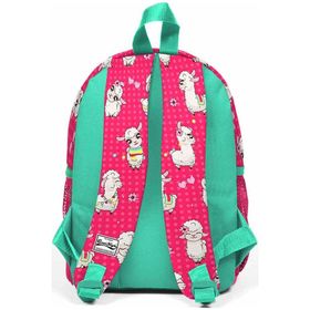 Coral High 23332 Kids Neon Mercan Alpaka Desenli Iki Bölmeli Yuva Sırt Okul Çantası